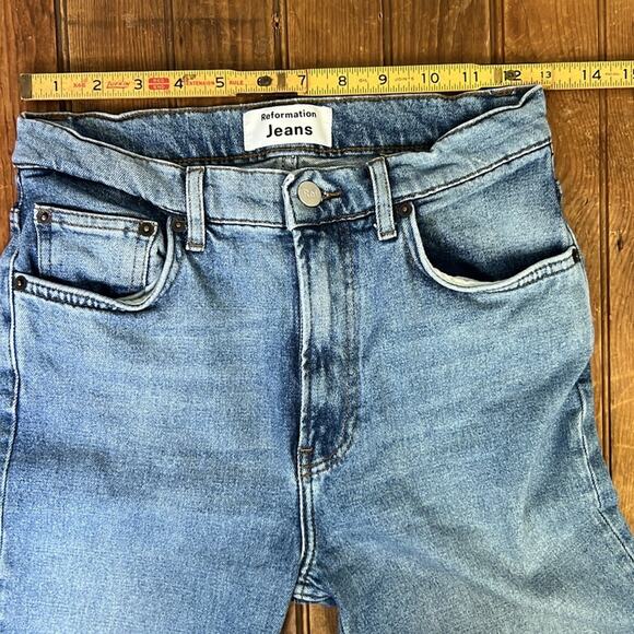 women’s Reformation Jean Liza high waist straight Jean wash lanai size 26 - Picture 3 of 9